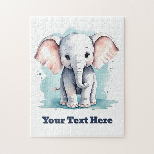 カスタマイズ可能な小象 ジグソーパズル (縦)