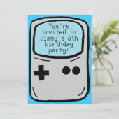 カスタマイズ可能な少年のゲーマーの誕生日パーティー招待状 招待状 (スタンド正面)