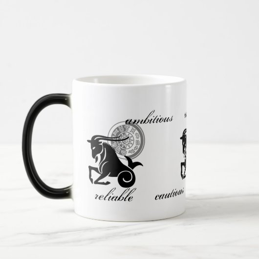 カスタマイズ可能な山羊座特性ギリシャ語 – スタイル〔占星術の〕十二宮図 モーフィングマグカップ (左)