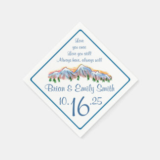 カスタマイズ可能な山頂芸術的紙ナプキン スタンダードカクテルナプキン