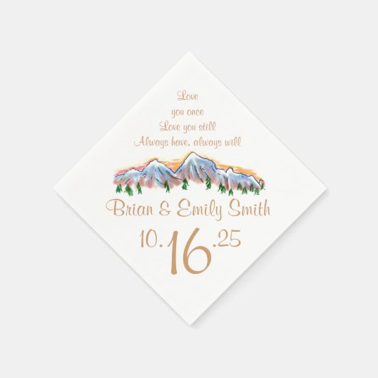 カスタマイズ可能な山頂芸術的紙ナプキン スタンダードカクテルナプキン (角)