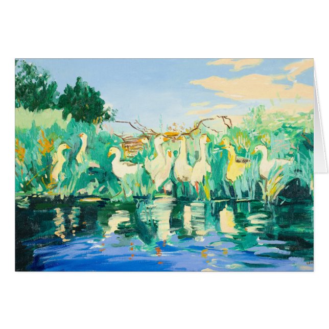 カスタマイズ可能な川によるガチョウそしてアヒル (正面横)