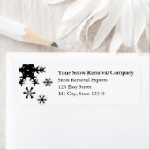カスタマイズ可能な差出人住所ラベル – 除雪 ラベル (インサイチュ)