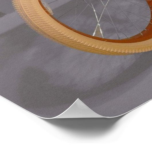 カスタマイズ可能な市名自転車アート – ヴィンテージスタイル ポスター (角)