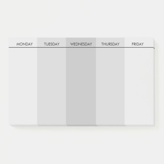 カスタマイズ可能な平日To do後のノートパッド ポストイット (正面)