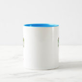 カスタマイズ可能な年号入りフラワー牡羊座2トンマグ ツートーンマグカップ (中央)