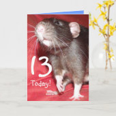 カスタマイズ可能な年番号ダンボラット誕生日カード カード (黄色い花)