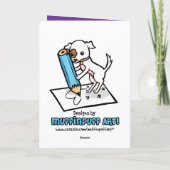 カスタマイズ可能な年齢の漫画バレエダンサー カード (裏面)