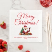 カスタマイズ可能な幸せなサンタクロースのクリスマスディナー (インサイチュ)