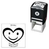 カスタマイズ可能な幸せなハート セルフインキングスタンプ (インサイチュ)