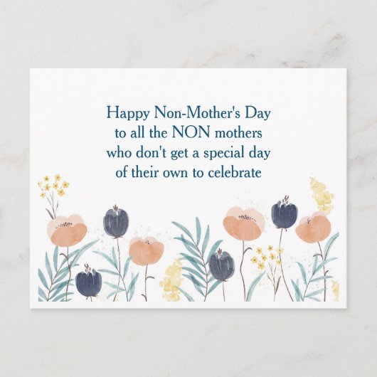 カスタマイズ可能な幸せな母ではない日のジョーク ポストカード (正面)