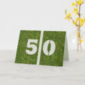 カスタマイズ可能な幸せな第50バースデー・カード カード (黄色い花)