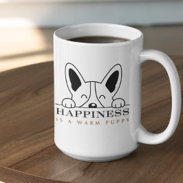 カスタマイズ可能な幸せは温かい子犬 コーヒーマグカップ