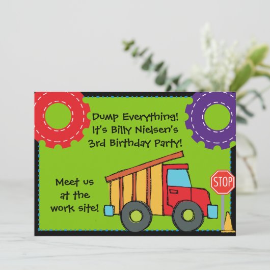 カスタマイズ可能な建築の誕生日5x7の招待状 招待状 (スタンド正面)