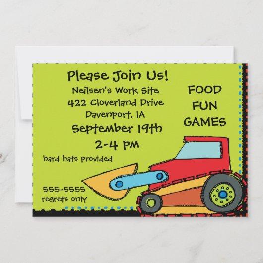 カスタマイズ可能な建築の誕生日5x7の招待状 招待状 (裏面)