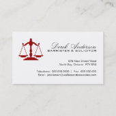 カスタマイズ可能な弁護士の名刺 名刺 (裏面)