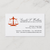 カスタマイズ可能な弁護士の名刺 名刺 (裏面)