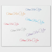 カスタマイズ可能な引用文クリスマスプレゼント ラッピングペーパー (フラット)