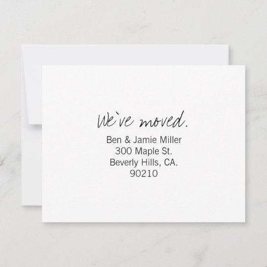 カスタマイズ可能な引越しのお知らせ 案内状 (裏面)