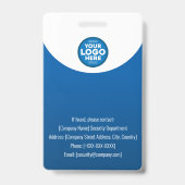 カスタマイズ可能な従業員写真付きIDバッジ バッジ (裏面)