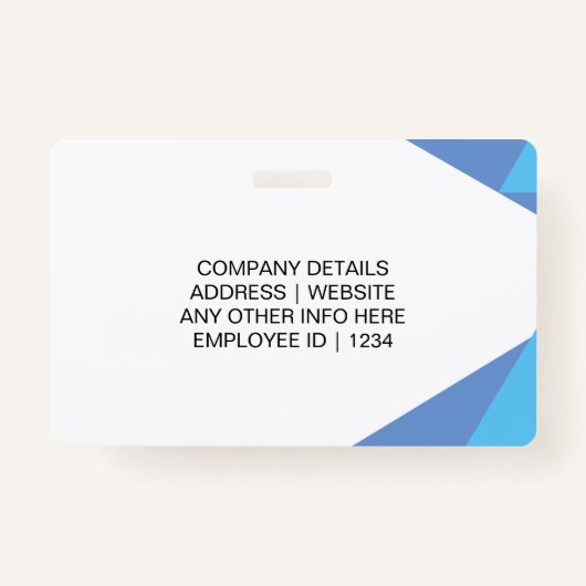 カスタマイズ可能な従業員IDカードバッジ バッジ (裏面)