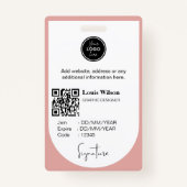 カスタマイズ可能な従業員ID バッジ (裏面)