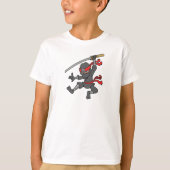カスタマイズ可能な忍者のジャンピングデザイン Tシャツ (正面)
