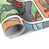 カスタマイズ可能な忍者のデザイン ラッピングペーパー (ロールコーナー)