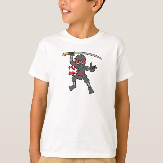 カスタマイズ可能な忍者のデザイン Tシャツ (正面)