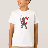 カスタマイズ可能な忍者デザイン Tシャツ (正面)