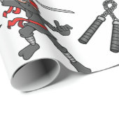 カスタマイズ可能な忍者パターン ラッピングペーパー (ロールコーナー)