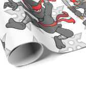 カスタマイズ可能な忍者パターン ラッピングペーパー (ロールコーナー)