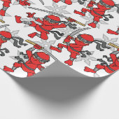 カスタマイズ可能な忍者パターン ラッピングペーパー (角)