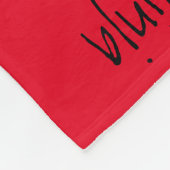 カスタマイズ可能な忍者レッド白黒カタナパターン フリースブランケット (角)