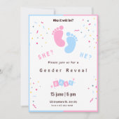 カスタマイズ可能な性別の表示招待状 招待状 (正面)