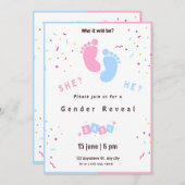 カスタマイズ可能な性別の表示招待状 招待状 (正面/裏面)