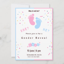 カスタマイズ可能な性別の表示招待状