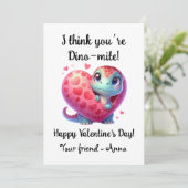 カスタマイズ可能な恐竜が大好きなバレンタインデーカード シーズンカード (スタンド正面)