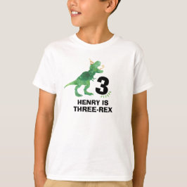 カスタマイズ可能な恐竜の誕生日Tシャツ 何歳でも Tシャツ