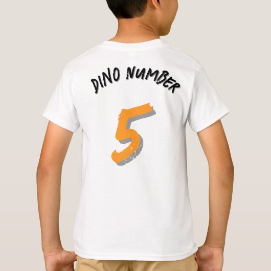 カスタマイズ可能な恐竜Tシャツ Tシャツ (裏面)