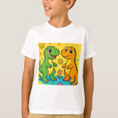 カスタマイズ可能な恐竜Tシャツ Tシャツ (正面)