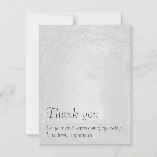 カスタマイズ可能な悔やみや弔慰のサンキューカード サンキューカード (正面)