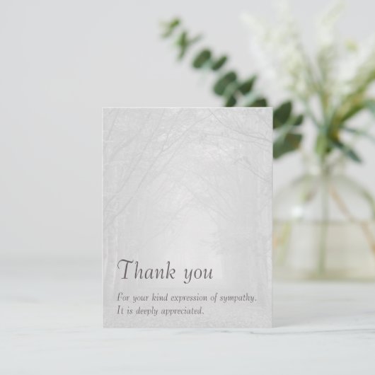 カスタマイズ可能な悔やみや弔慰のサンキューカード サンキューカード (スタンド正面)