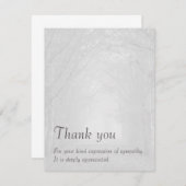 カスタマイズ可能な悔やみや弔慰のサンキューカード サンキューカード (正面/裏面)