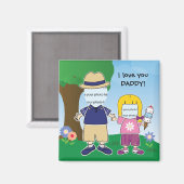 カスタマイズ可能な愛するパパ マグネット (正面/裏面)