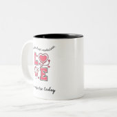 カスタマイズ可能な愛は最高の薬 ツートーンマグカップ (正面左)