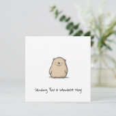 カスタマイズ可能な愛らしい水彩ウォンバット シーズンカード (スタンド正面)