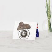 カスタマイズ可能な愛国犬 カード (裏面)