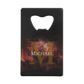 カスタマイズ可能な愛国的なイーグルボトルオープナー クレジットカード栓抜き (裏面)