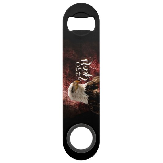 カスタマイズ可能な愛国的なワシのボトルオープナー スピード栓抜き (正面)